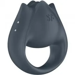 Satisfyer - perfect pair 2 multivibrador 2 en 1 anillo para pene & estimulador de dedo gris