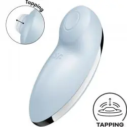 Satisfyer - tap & climax 2 vibrador & estimulador azul
