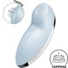 Satisfyer Tap & Climax 2 azul con detalle de la zona de golpeteo
