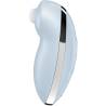 Detalle lateral de la punta de Satisfyer Tap & Climax 2 azul