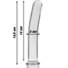 Nebula series by ibiza - modelo 8 dildo cristal borosilicato 14.5 cm -o- 2 cm - 2