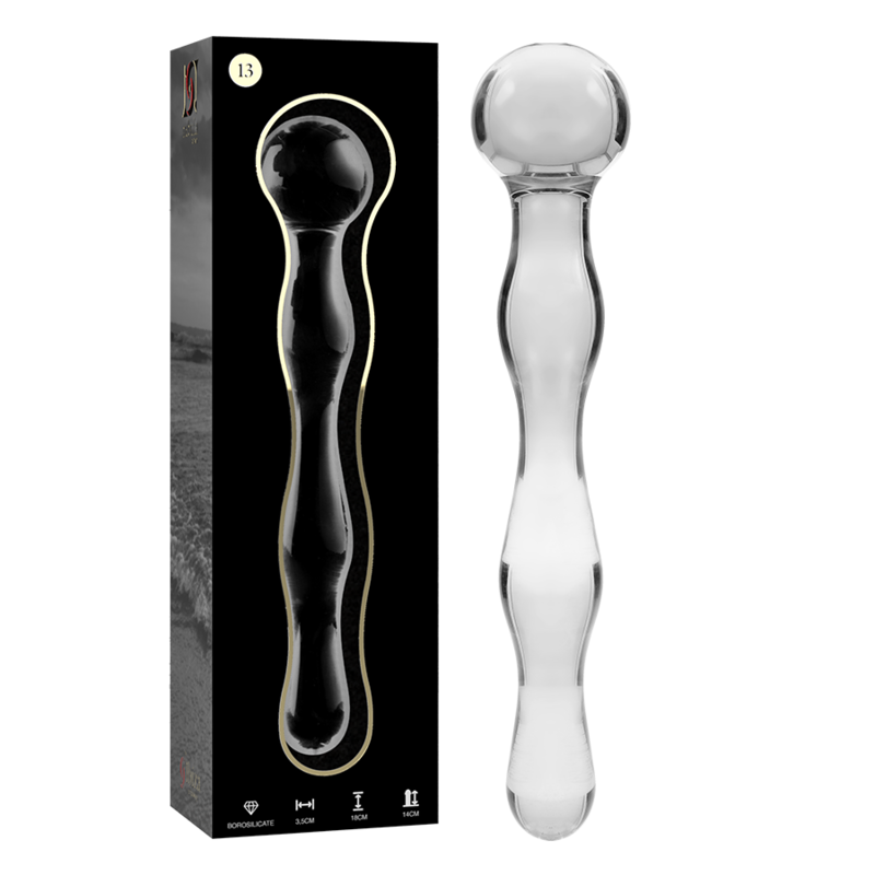 Nebula series by ibiza - modelo 13 dildo cristal borosilicato 18 cm -o- 3.5 cm