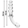 Nebula series by ibiza - modelo 14 dildo cristal borosilicato 18.5 cm -o- 3 cm - 2