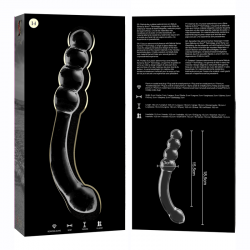Nebula series by ibiza - modelo 14 dildo cristal borosilicato 18.5 cm -o- 3 cm