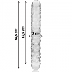 Nebula series by ibiza - modelo 15 dildo cristal borosilicato 18.5 cm -o- 3 cm