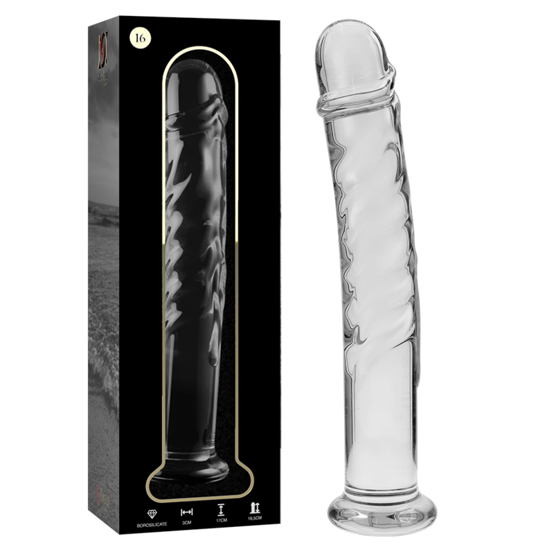 Nebula series by ibiza - modelo 16 dildo cristal borosilicato 18.5 cm -o- 3 cm