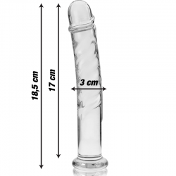 Nebula series by ibiza - modelo 16 dildo cristal borosilicato 18.5 cm -o- 3 cm