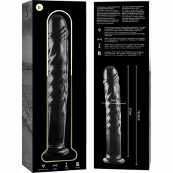 Nebula series by ibiza - modelo 16 dildo cristal borosilicato 18.5 cm -o- 3 cm