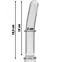 Nebula series by ibiza - modelo 17 dildo cristal borosilicato 18.5 cm -o- 3 cm