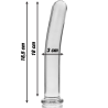 Nebula series by ibiza - modelo 17 dildo cristal borosilicato 18.5 cm -o- 3 cm - 2