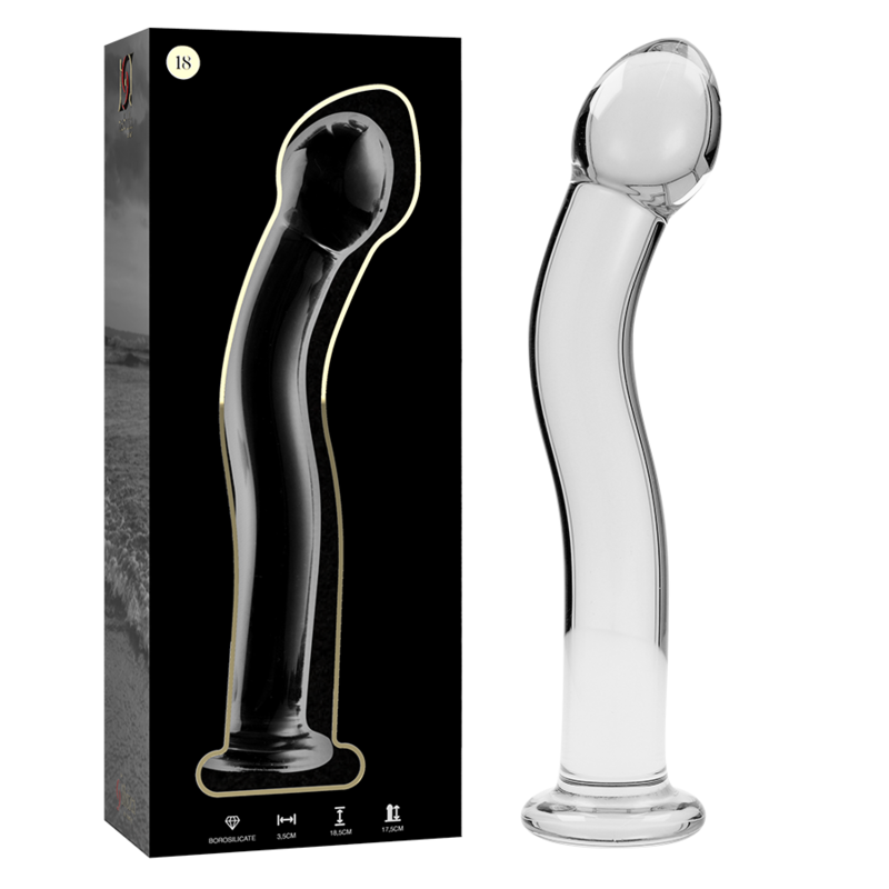 Nebula series by ibiza - modelo 18 dildo cristal borosilicato 18.5 cm -o- 3.5 cm