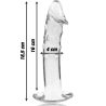 Nebula series by ibiza - modelo 19 dildo cristal borosilicato 18.5 cm -o- 4 cm - 2