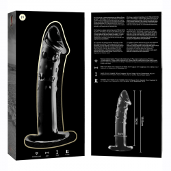 Nebula series by ibiza - modelo 19 dildo cristal borosilicato 18.5 cm -o- 4 cm