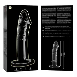 Nebula series by ibiza - modelo 19 dildo cristal borosilicato 18.5 cm -o- 4 cm