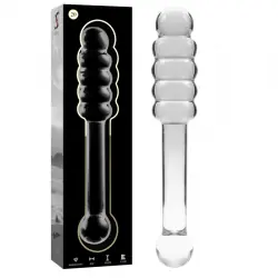 Nebula series by ibiza - modelo 20 dildo cristal borosilicato 20.5 cm -o- 3 cm