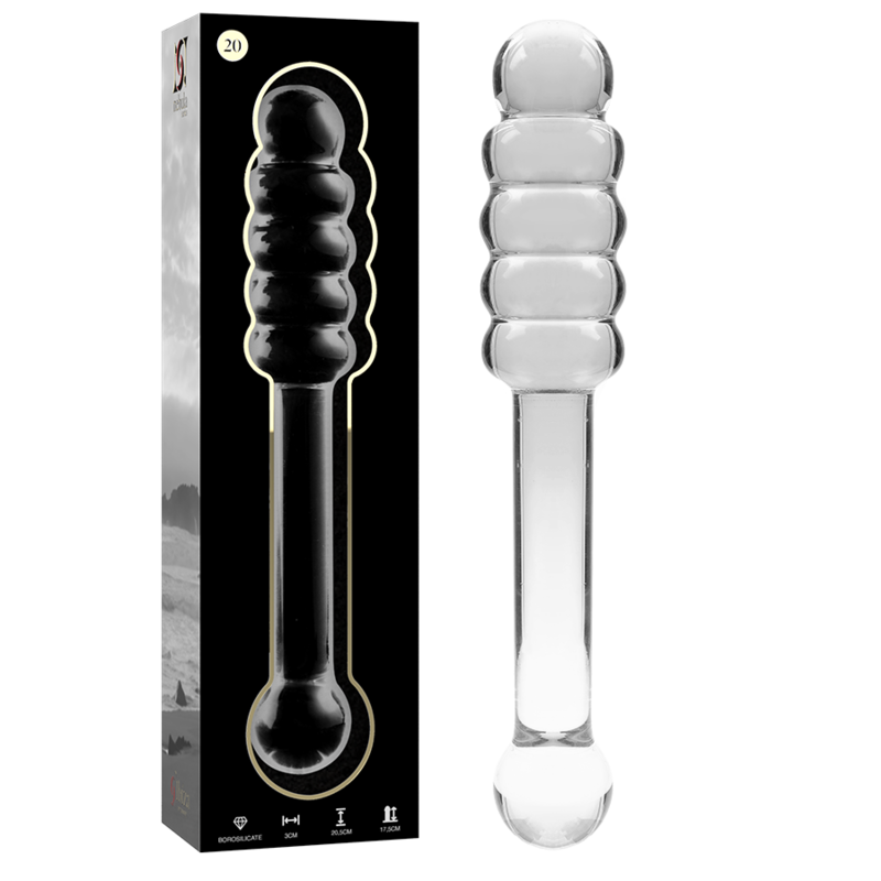 Nebula series by ibiza - modelo 20 dildo cristal borosilicato 20.5 cm -o- 3 cm