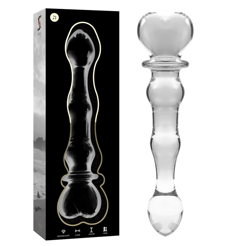 Nebula series by ibiza - modelo 21 dildo cristal borosilicato 20.5 cm -o- 3.5 cm