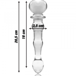 Nebula series by ibiza - modelo 21 dildo cristal borosilicato 20.5 cm -o- 3.5 cm