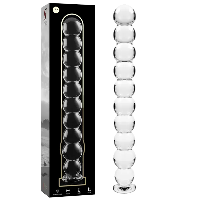 Nebula series by ibiza - modelo 22 dildo cristal borosilicato 21.5 cm -o- 2.5 cm