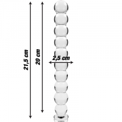 Nebula series by ibiza - modelo 22 dildo cristal borosilicato 21.5 cm -o- 2.5 cm
