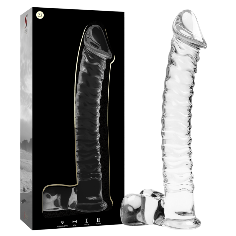 Nebula series by ibiza - modelo 23 dildo cristal borosilicato 21.5 cm -o- 4 cm
