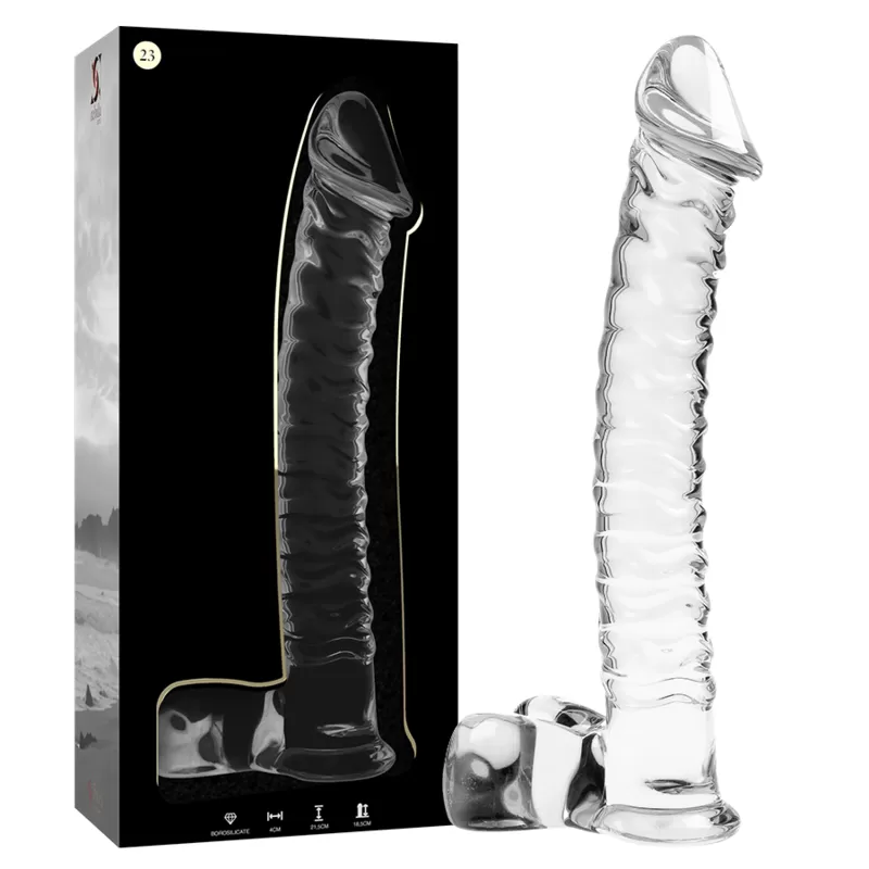 Nebula series by ibiza - modelo 23 dildo cristal borosilicato 21.5 cm -o- 4 cm