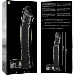 Nebula series by ibiza - modelo 23 dildo cristal borosilicato 21.5 cm -o- 4 cm