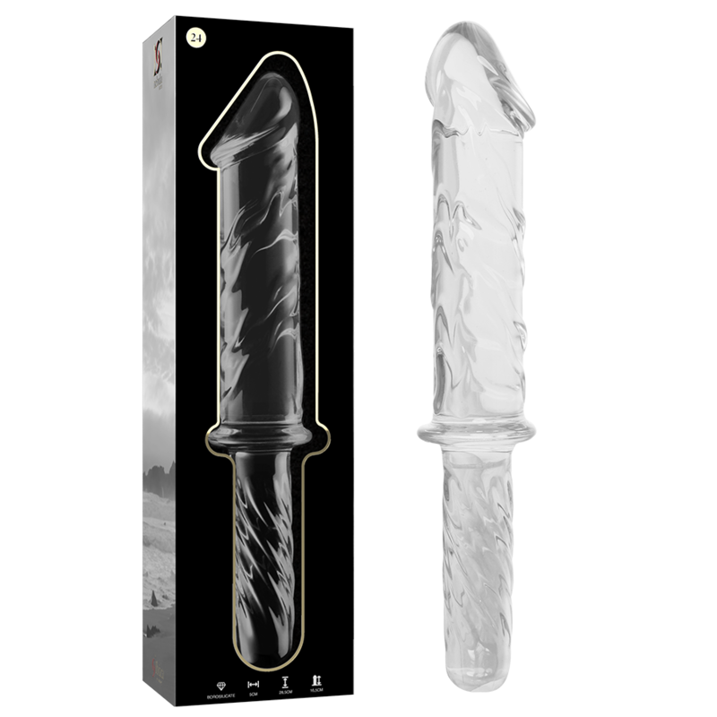 Nebula series by ibiza - modelo 24 dildo cristal borosilicato 28.5 cm -o- 5 cm