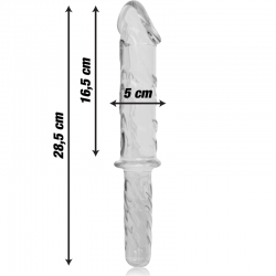 Nebula series by ibiza - modelo 24 dildo cristal borosilicato 28.5 cm -o- 5 cm
