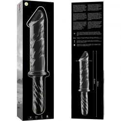 Nebula series by ibiza - modelo 24 dildo cristal borosilicato 28.5 cm -o- 5 cm