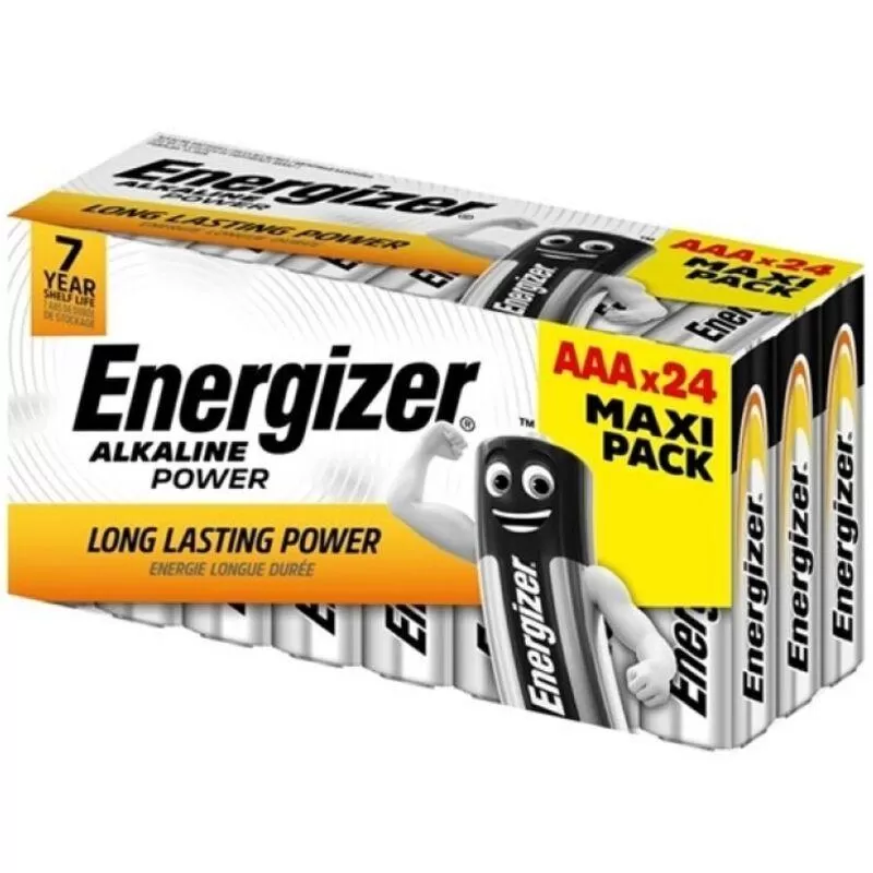Energizer - alkaline power pila alcalina aaa lr03 caja*24 (3 cajitas*8 pilas)