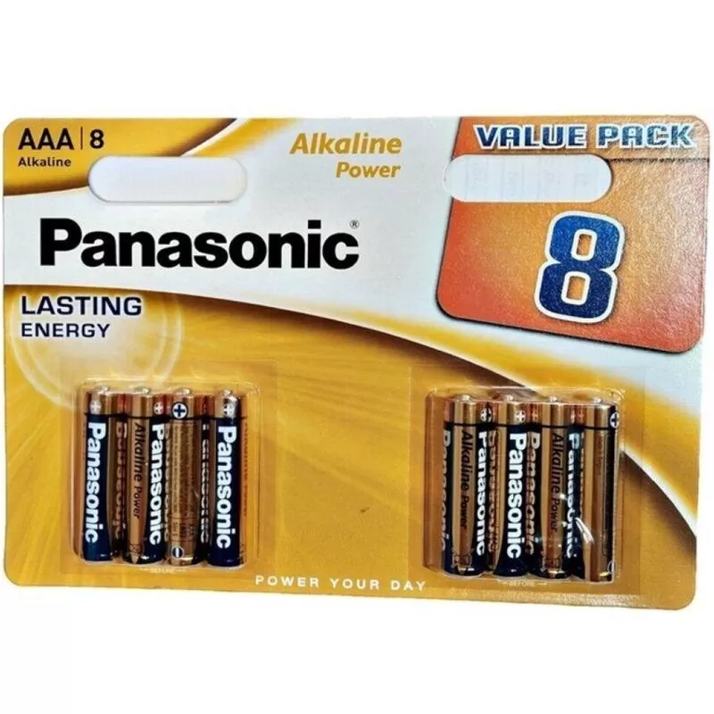 Panasonic - bronze pila alcalina aaa lr03 blister*8