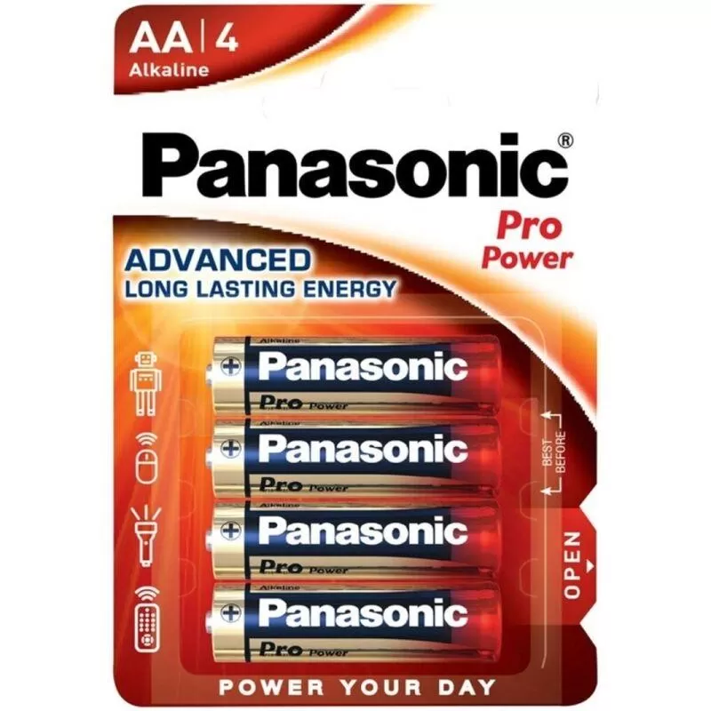 Panasonic - pro power pila alcalina aa lr6 blister*4