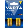 Varta - longlife pila alcalina aaa lr03 blister*4 - 1