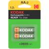Kodak - pila recargable hr6 aa 2600mah blister*2 - 1