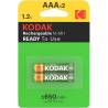 Kodak - pila recargable hr03 aaa 650mah blister*2 - 1