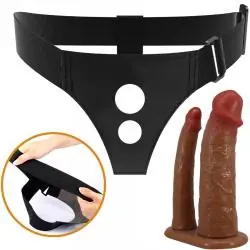 Pretty love - keaven harness briefs universal & comfortable doble dildo