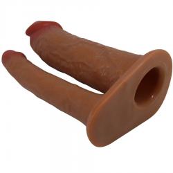 Pretty love - yairon funda para pene doble con extensión de 4 cm mulato