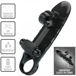 Romance - funda para pene con vibración negro
