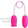 Pretty love - daisy huevo vibrador + lengua estimuladora de clítoris rosa - 6