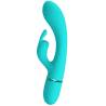 Pretty Love Scocco turquesa, vibrador rabbit de frente