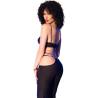 Chilirose - cr 4851 set top negro y leggins con complementos dorados - 2