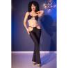 Chilirose - cr 4851 set top negro y leggins con complementos dorados - 6