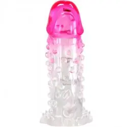 Pretty love - wilford funda realística alargadora con relieve para pene rosa
