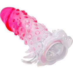 Pretty love - wilford funda realística alargadora con relieve para pene rosa - - 2