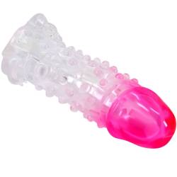 Pretty love - wilford funda realística alargadora con relieve para pene rosa - - 3