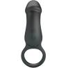Pretty Love Trae negro, anillo con vibrador de frente y botones