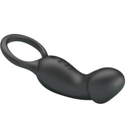 Pretty Love Trae negro, anillo con vibrador en horizontal