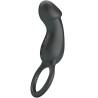 Pretty Love Trae negro, anillo con vibrador de perfil