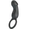 Pretty Love Trae negro, anillo con vibrador visto desde el otro lado